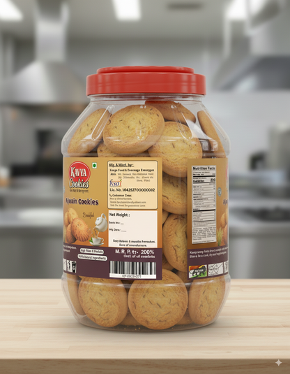 Kavya Osmania Cookies – Hyderabadi Style Tea-Time Delight (800g Pet Jar Box)